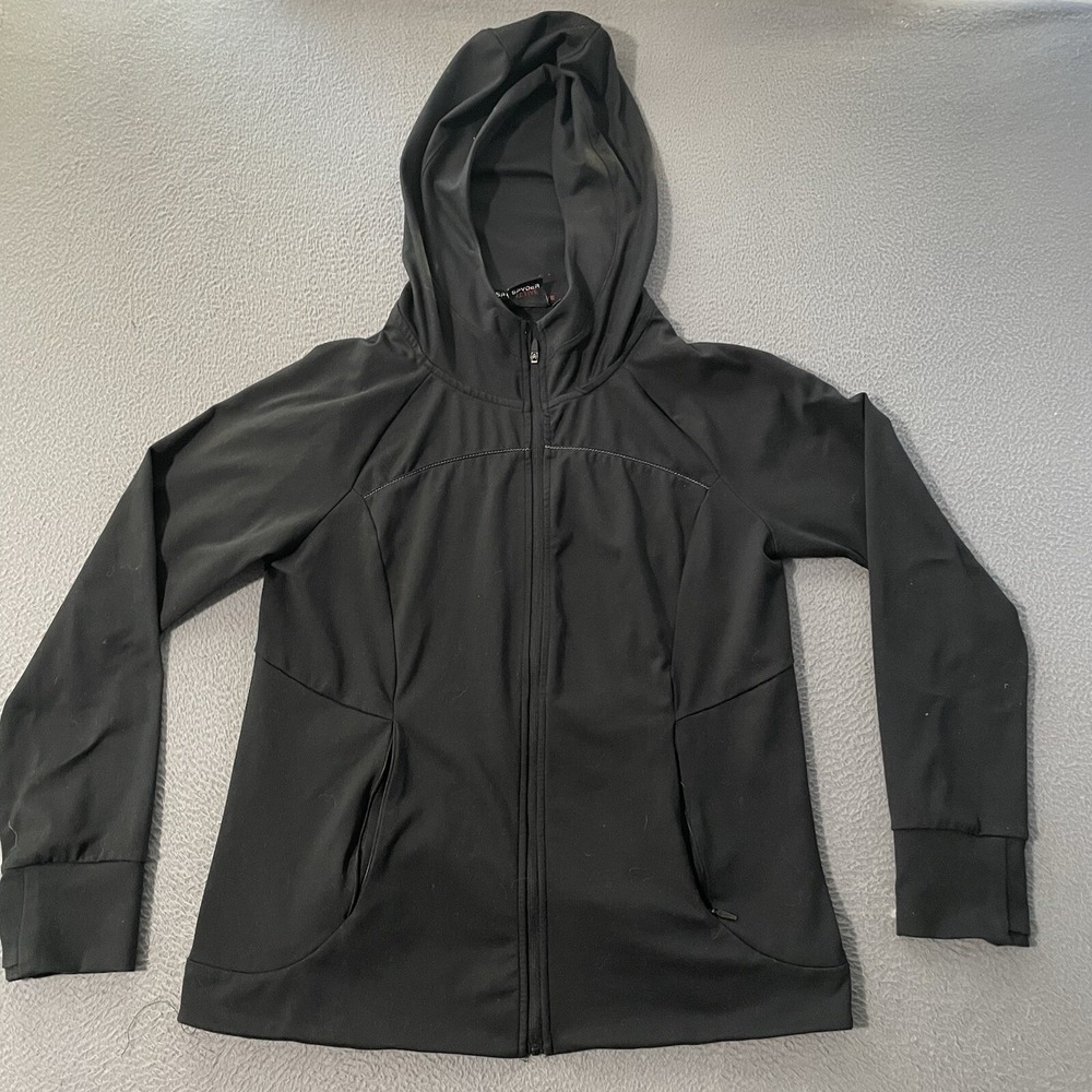 Spyder Active Men's Hoodie Quarter Zip Pullover Lightweight Size Large Black